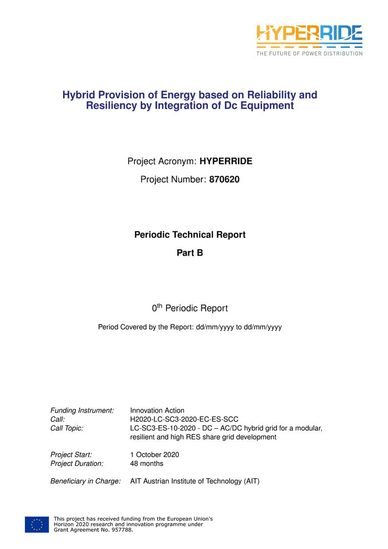 HYPERRIDE Periodic Technical Report Template
