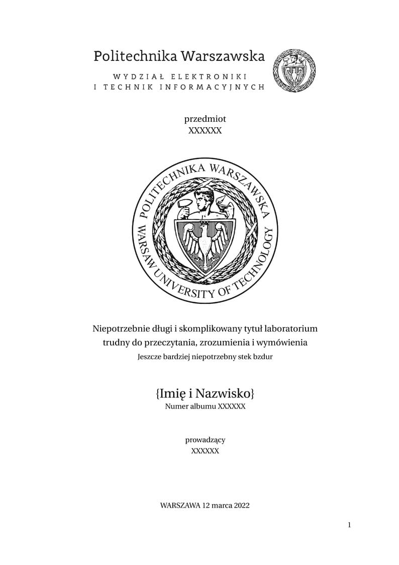 WUT - Report Template