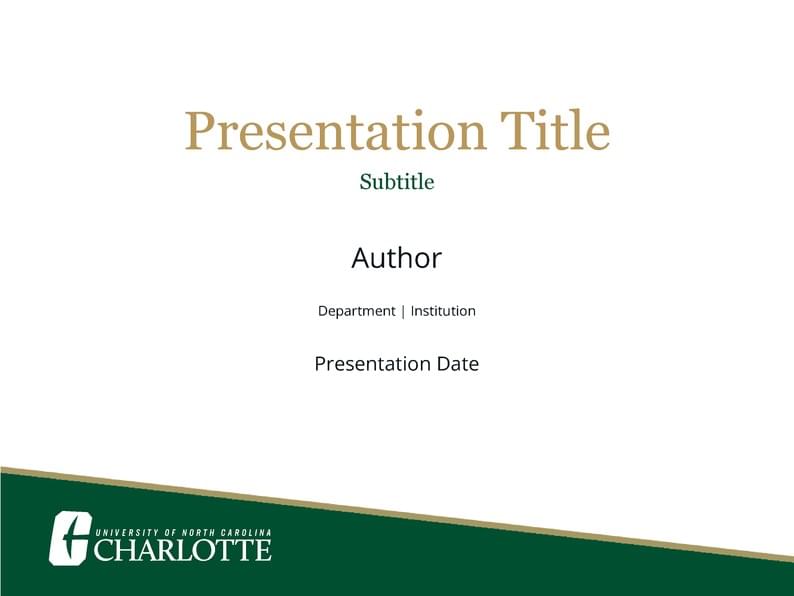 UNC Charlotte Beamer Template