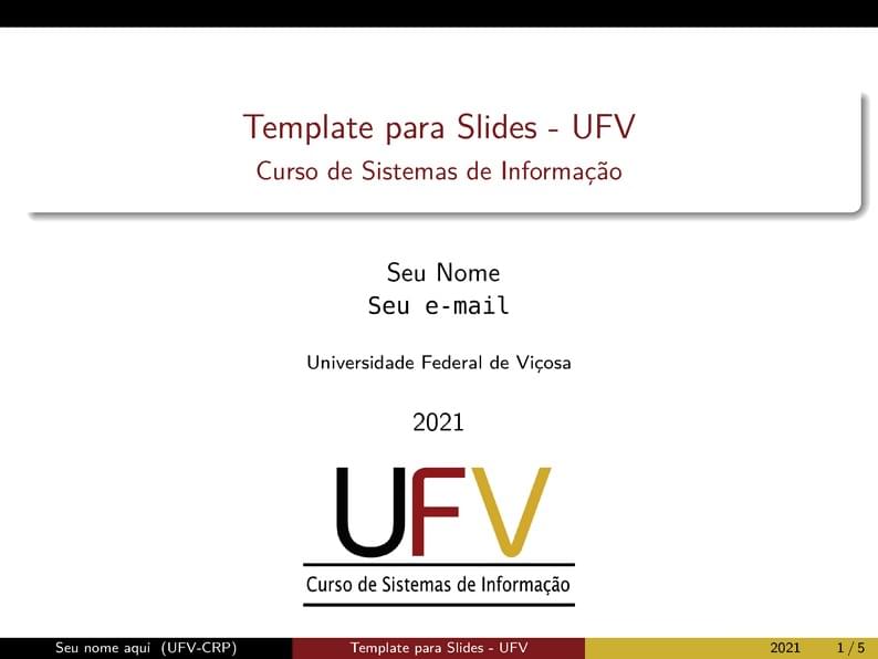 Template para Slides - UFV - Beamer