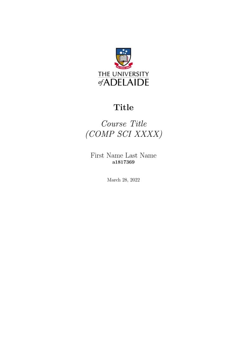 UoA Base Template