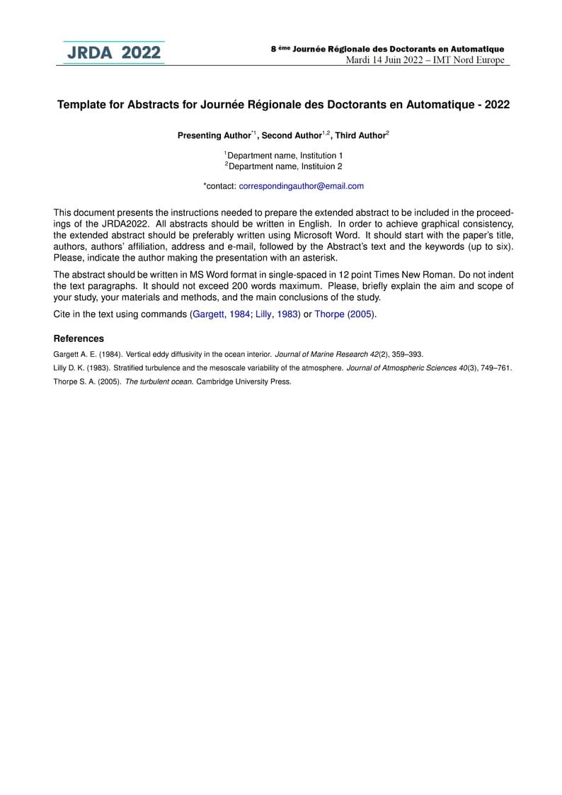JRDA 2022 Abstract template