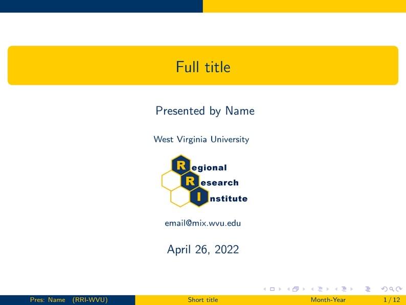 RRI - Presentation beamer