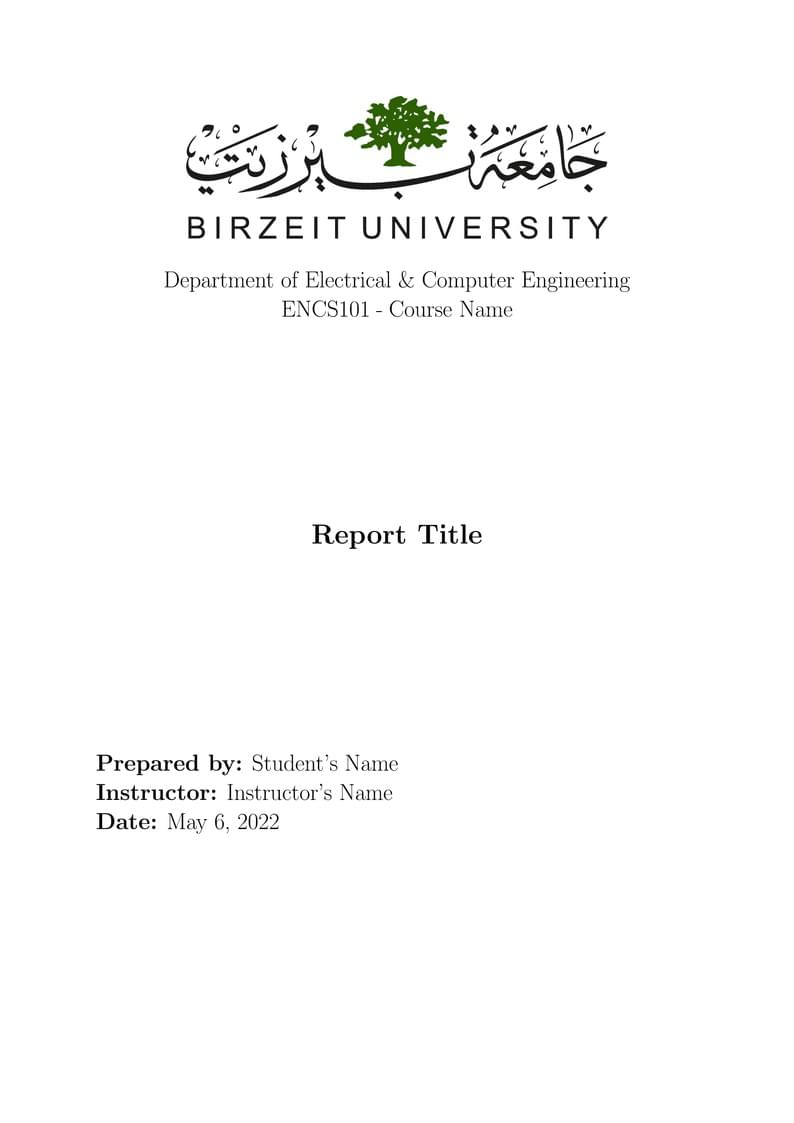 Report Template