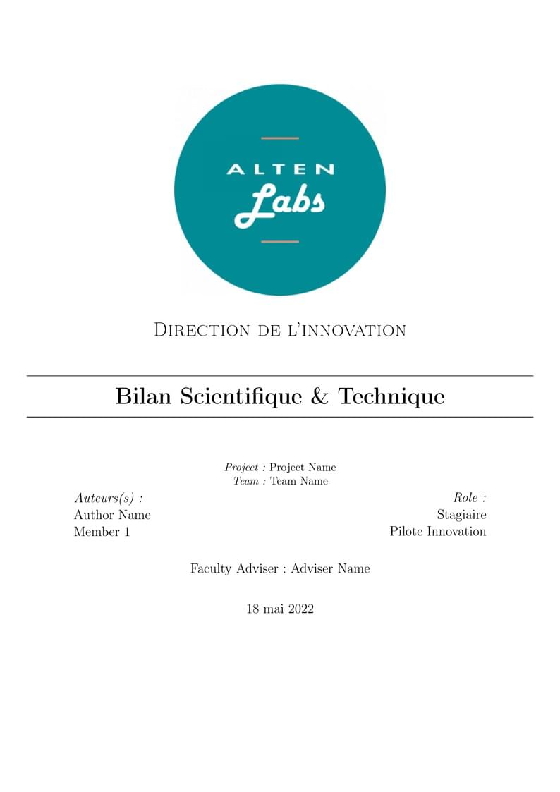 Template Alten labs