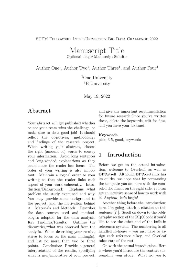 2022 IUBDC Manuscript Template - DNIUBD 2022 Modèle de Manuscrit