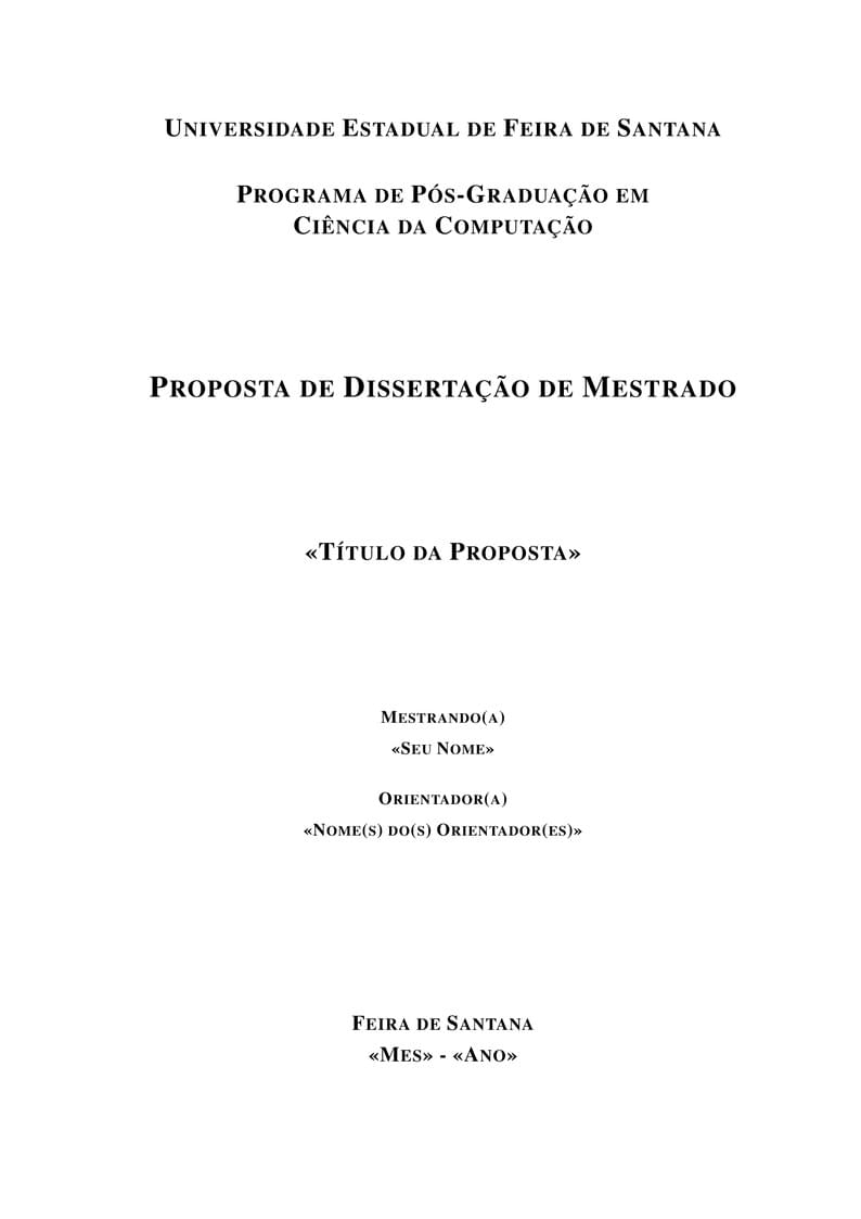 Template Proposta Dissertacao PGCC UEFS
