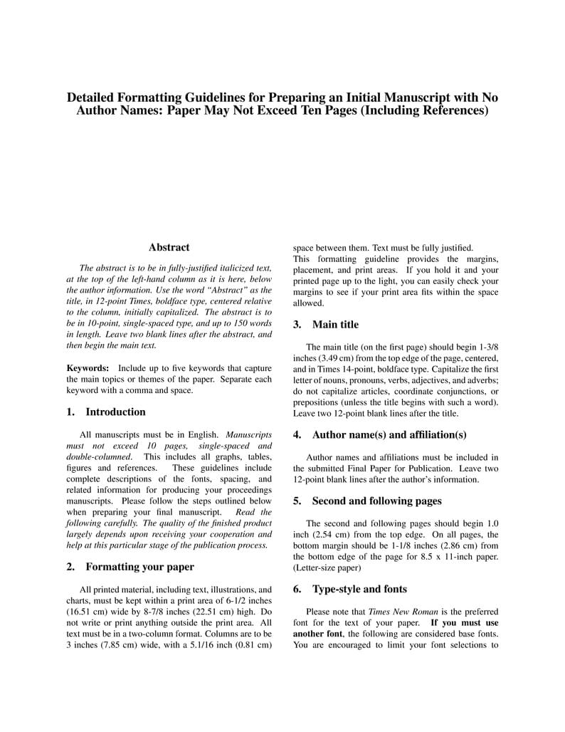 Hawaii International Conference on System Sciences (HICSS): Final Formatting Specifications