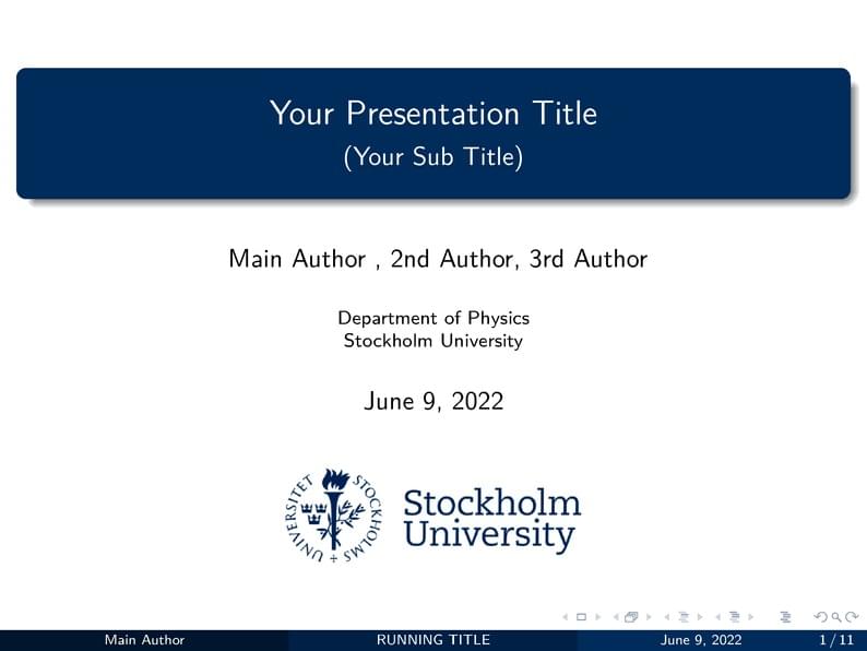 Stockholm University Beamer Template
