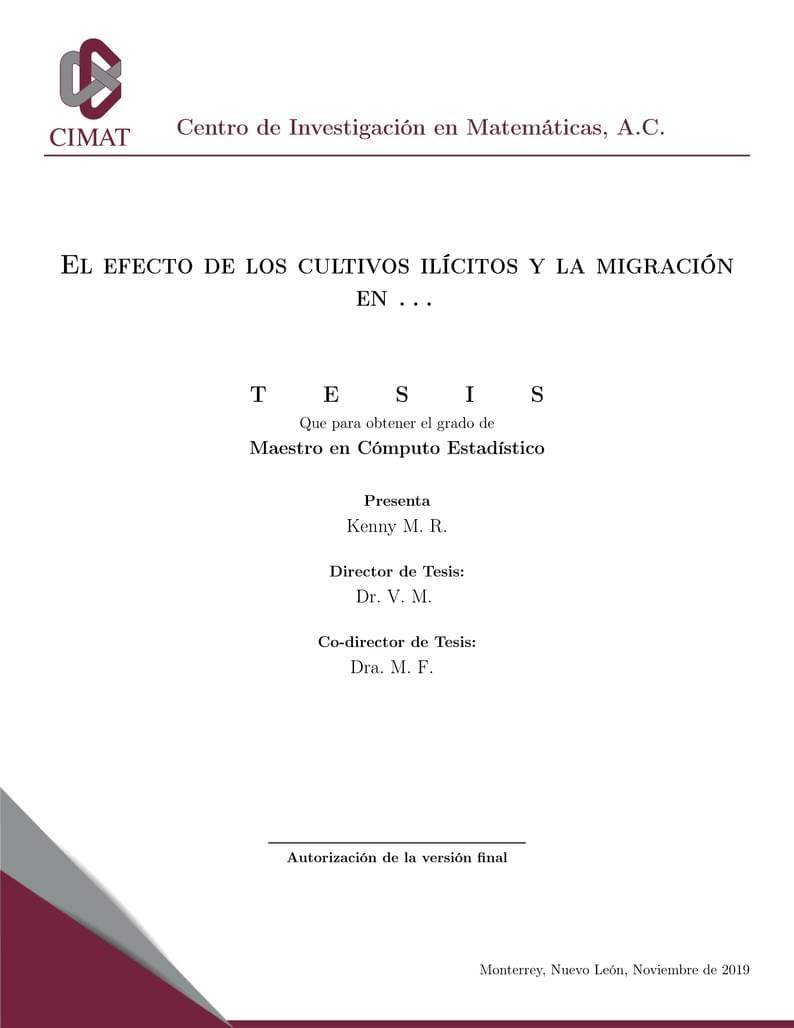 CIMAT Master Thesis