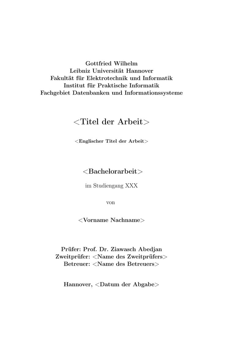 Thesis Template