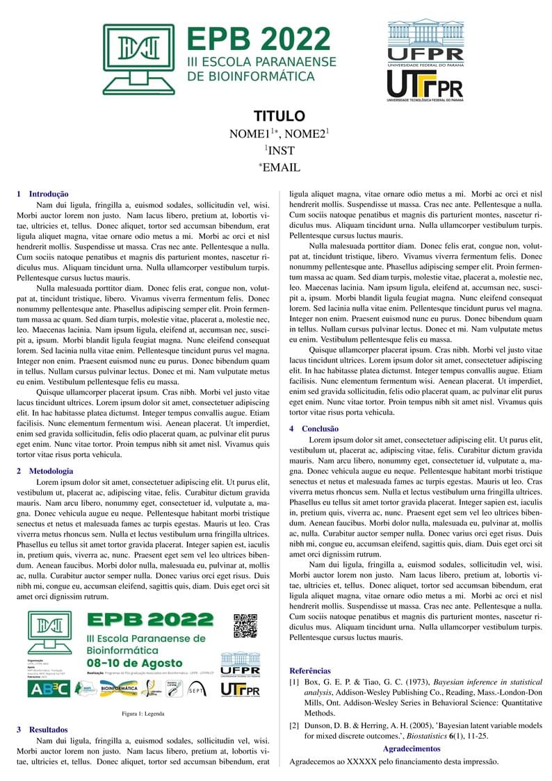 EPB 2022 - Poster Template