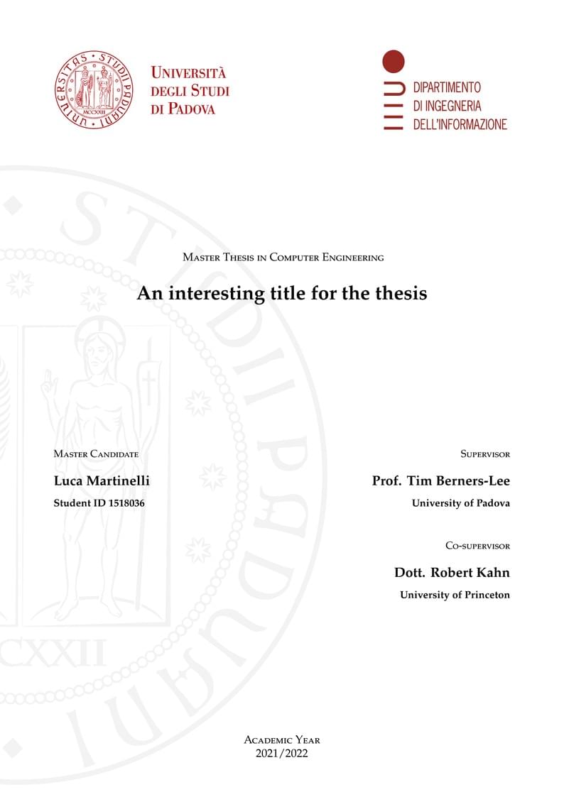 Computer Engineering MsC Thesis - UniPD