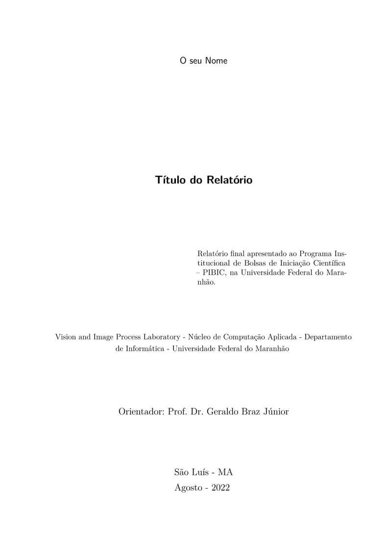 Template Relatório Pibic - UFMA - CC