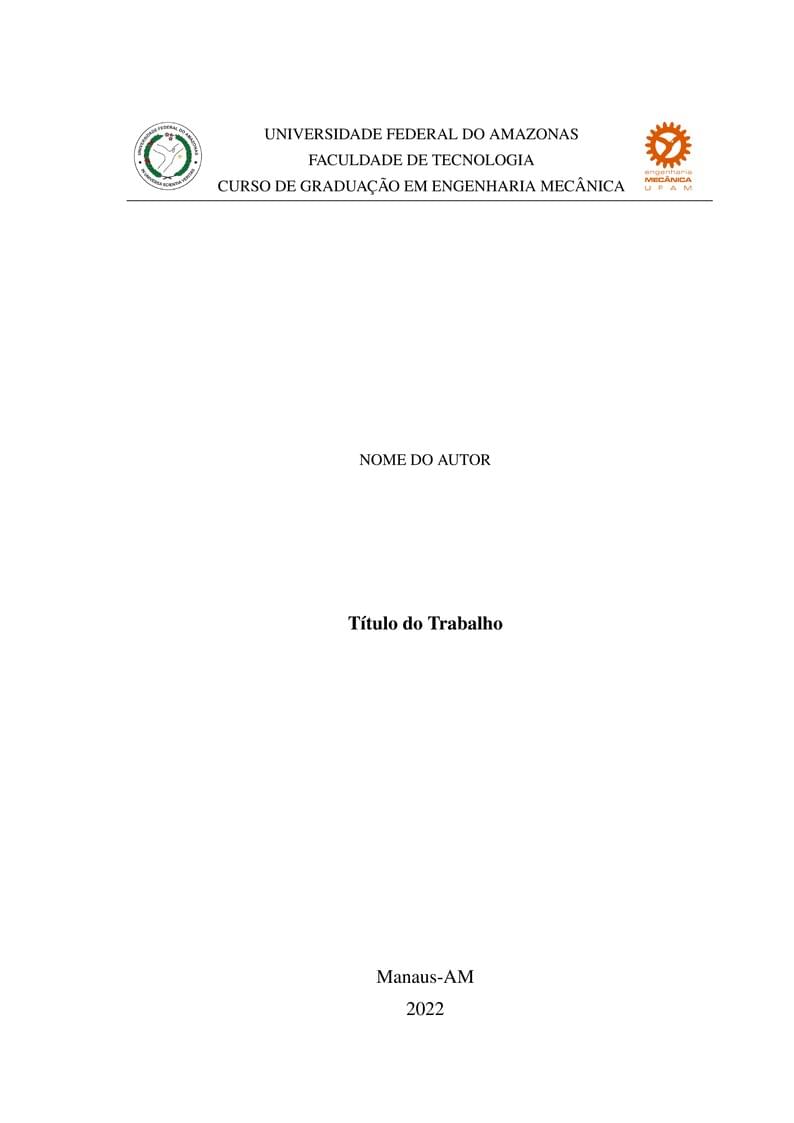 Modelo de TCC/Dissertação/Tese - Engenharia Mecânica - UFAM (v1.1)