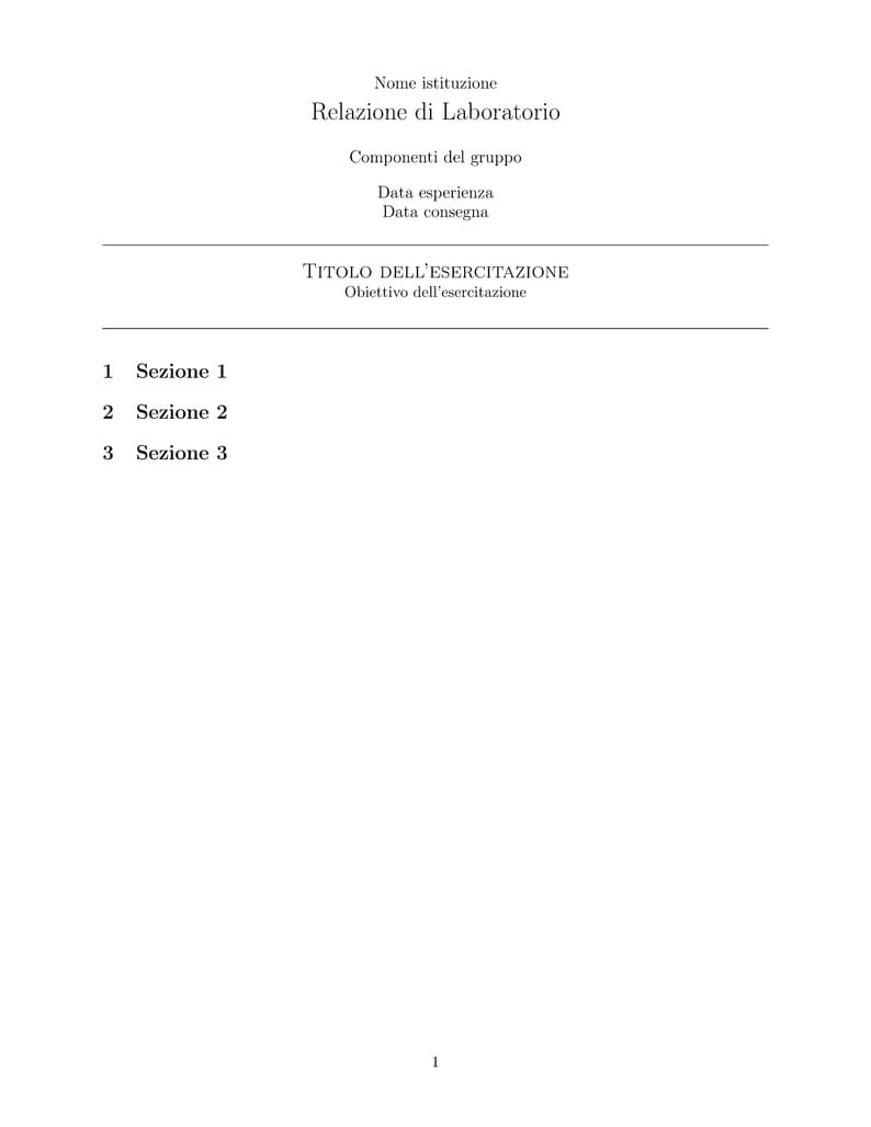 Relazione di Laboratorio