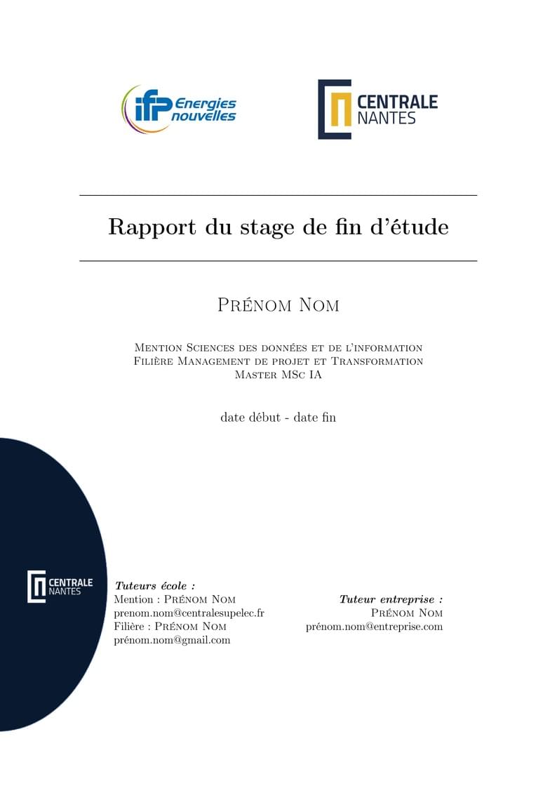Template CentraleNantes - Stage