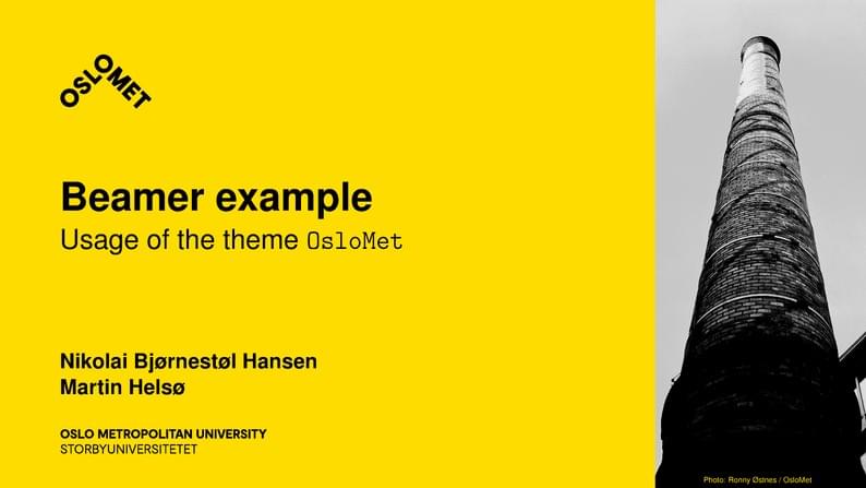 OsloMet Beamer Theme