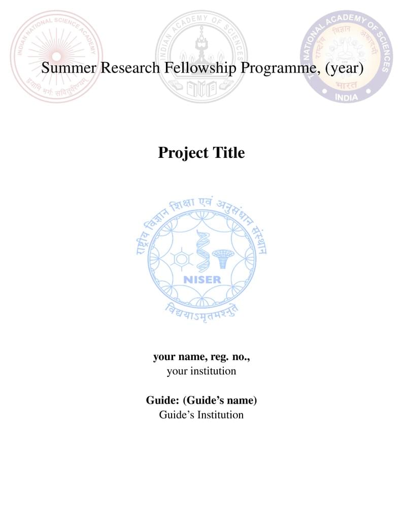 Final Report- IAS-INSA-NAS SRFP