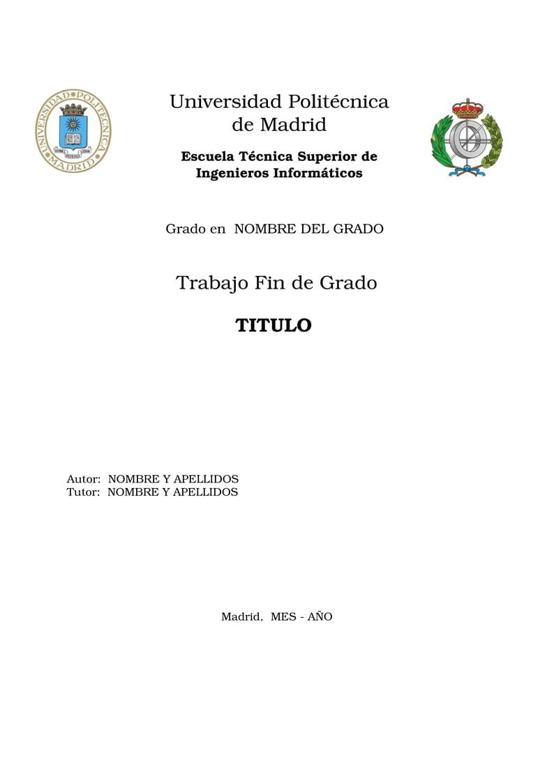 Plantilla TFGs ETSIINF UPM