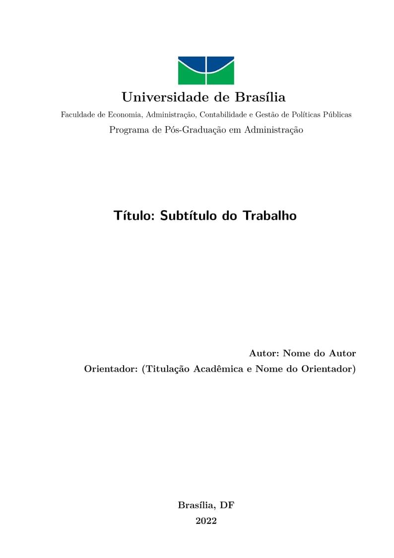 Template UnB - Mestrado