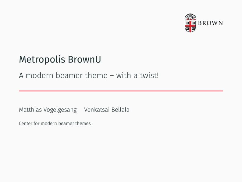 Brown University Metropolis Theme