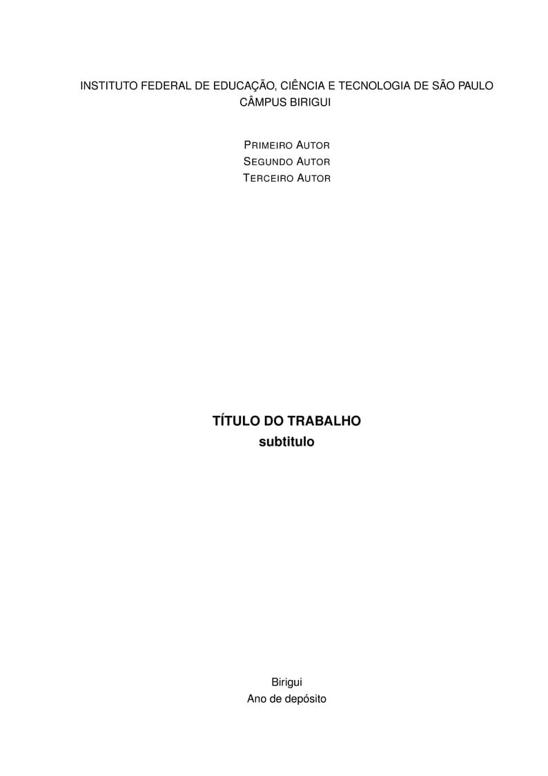 Modelo TCC - IFSP campus Birigui