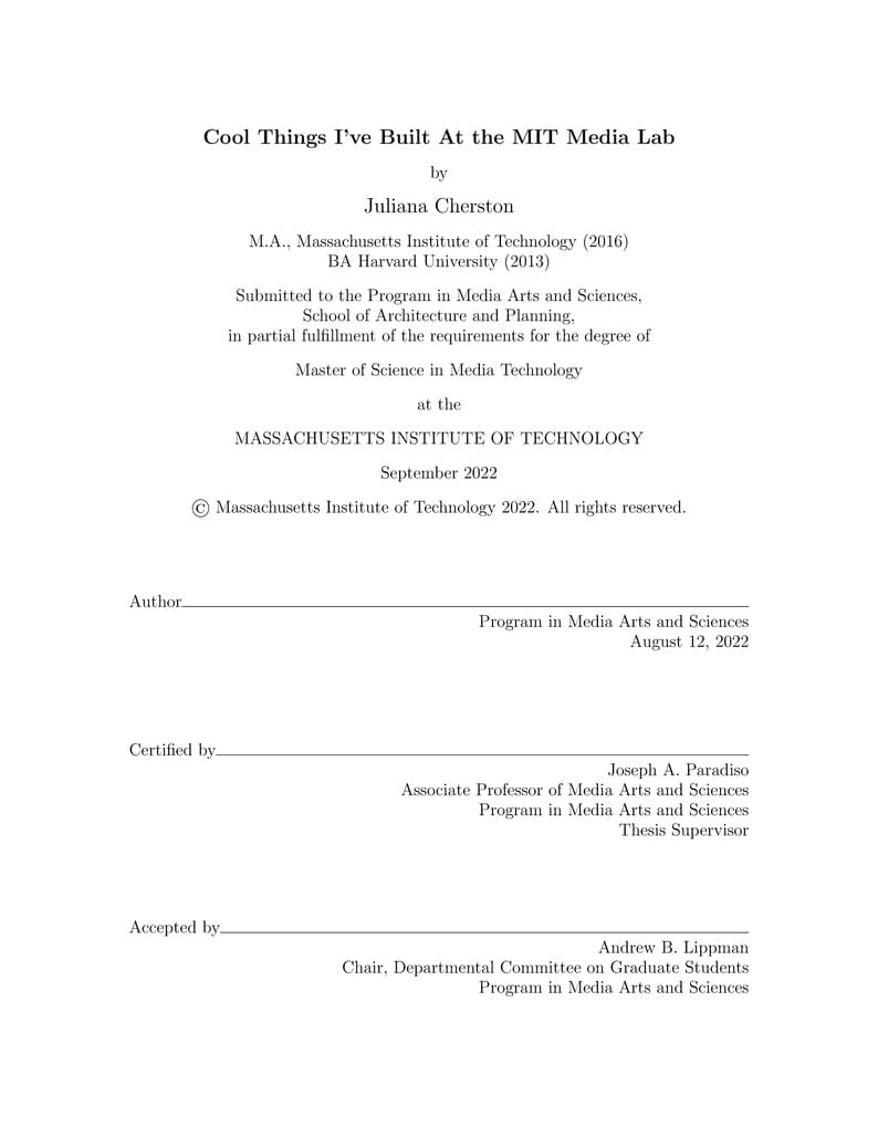 MIT Media Lab Thesis Template