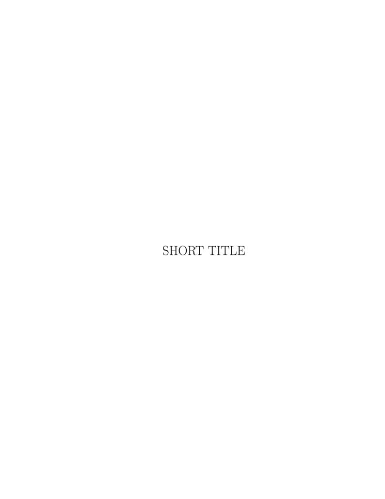 McMaster University Thesis Template