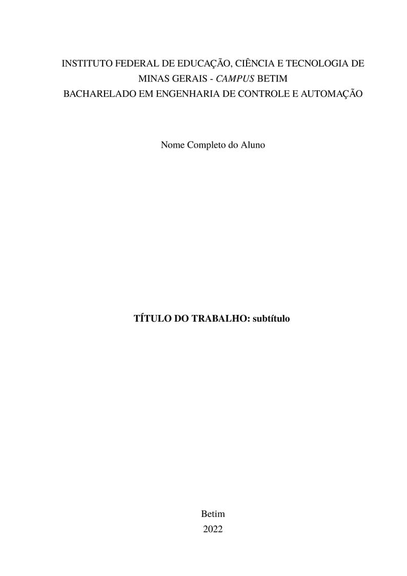 IFMG Betim - Template do TCC