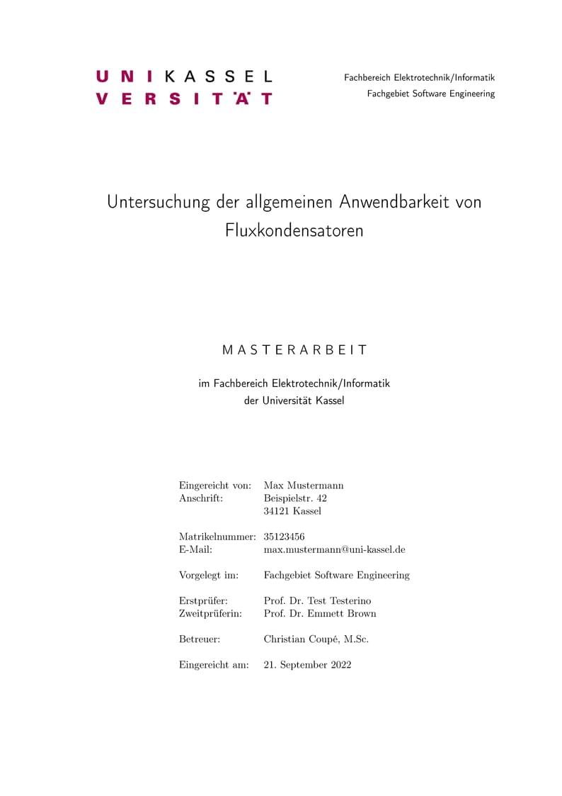 SE-Kassel Thesis Template