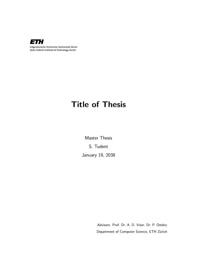 ETH Zürich CADMO Thesis Template v2