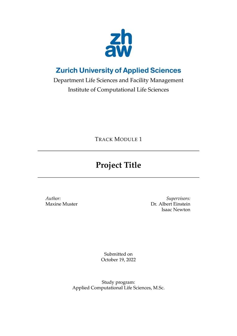 ZHAW thesis template v2.0