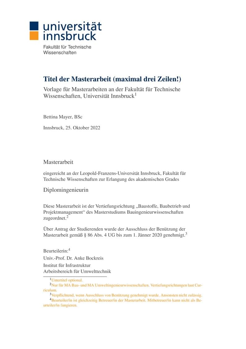 UIBK Abschlussarbeiten