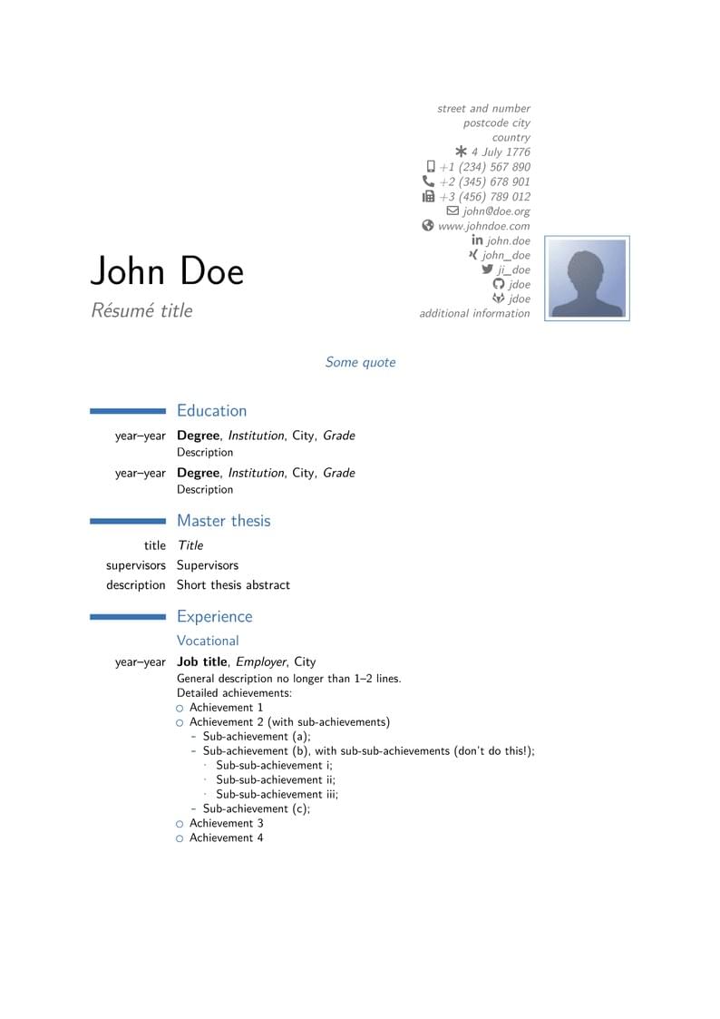 ModernCV and Cover Letter Template