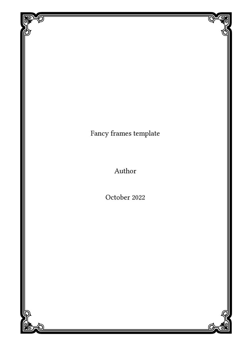 Fancy frames template
