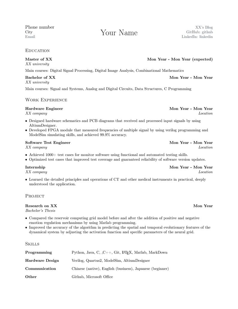 Resume(CV)