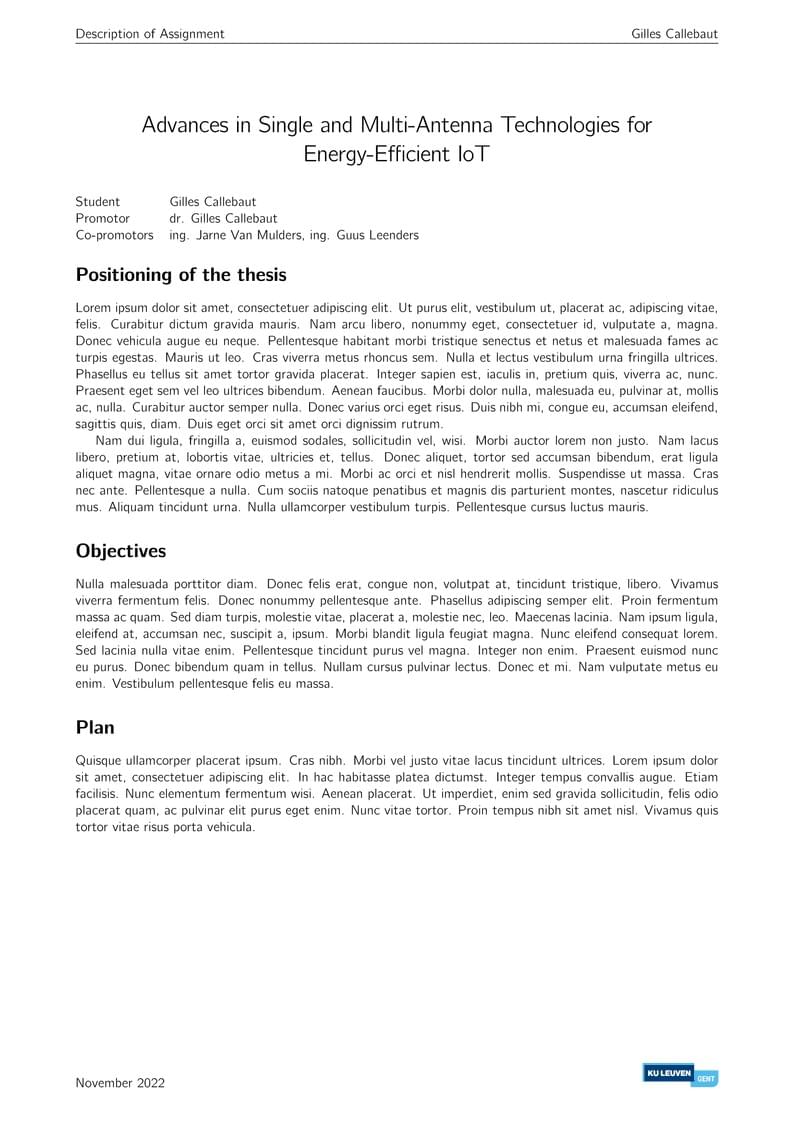 Description of the Assignment