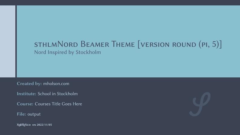 sthlmNord Beamer Theme