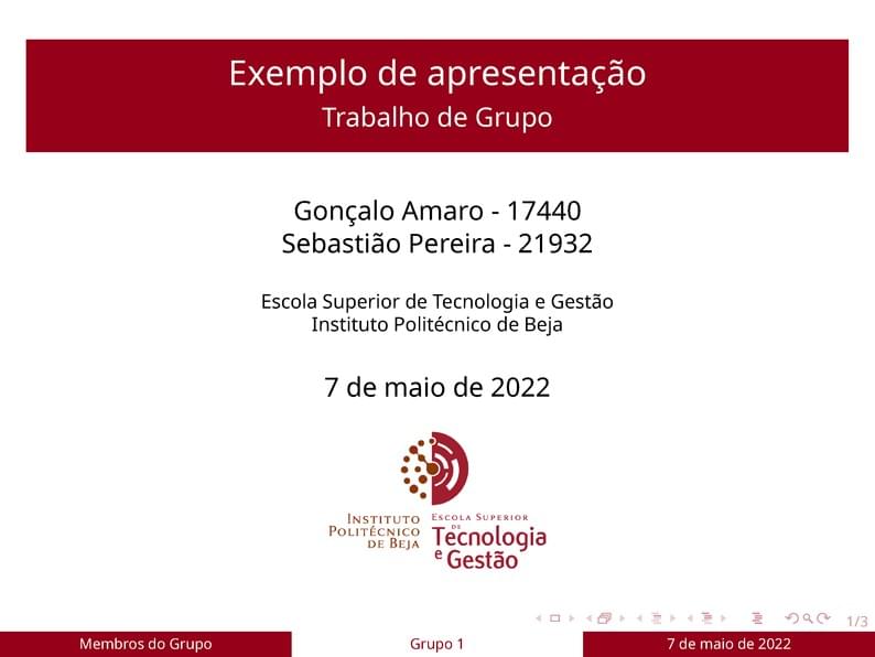 Simple ESTIG (IPBeja) Presentation