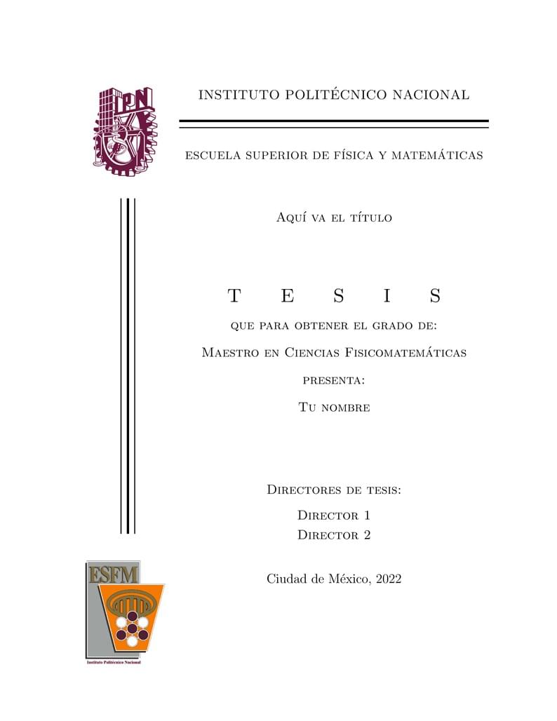 Tesis maestría ESFM