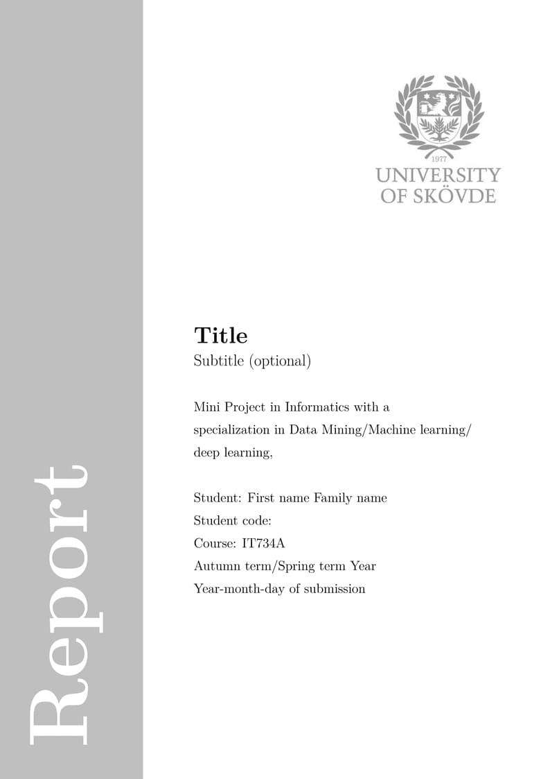 Mini project report template