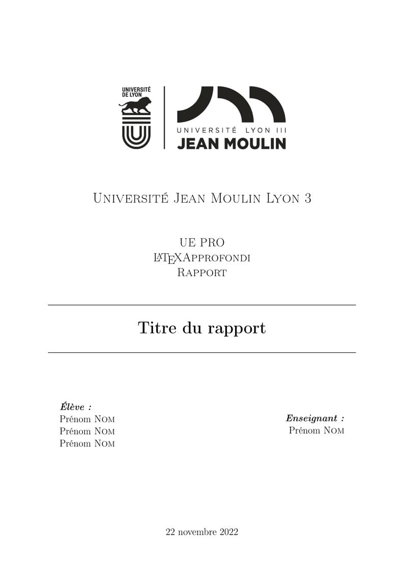 Université Jean Moulin Lyon 3 - Template