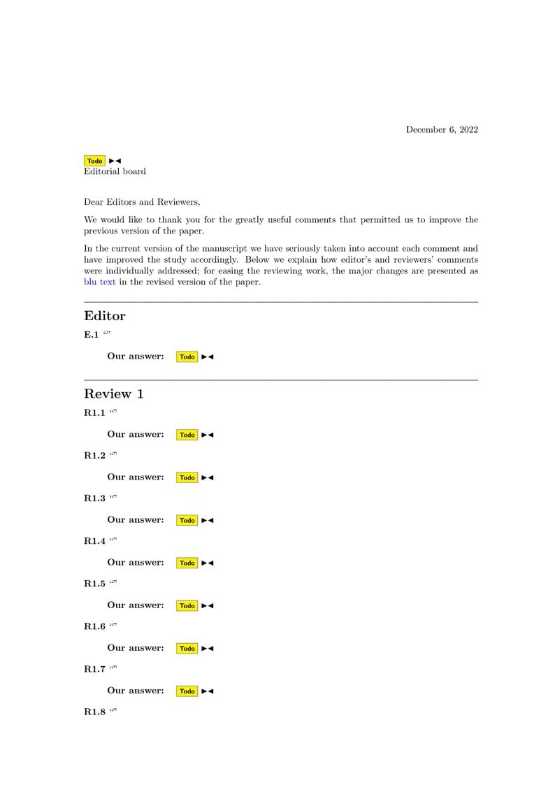 Journal submission response letter template