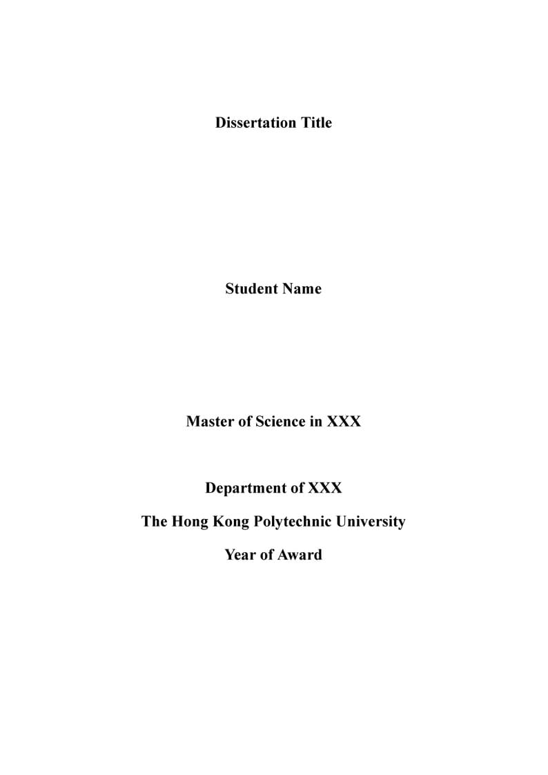 PolyU MSc Disseration Template