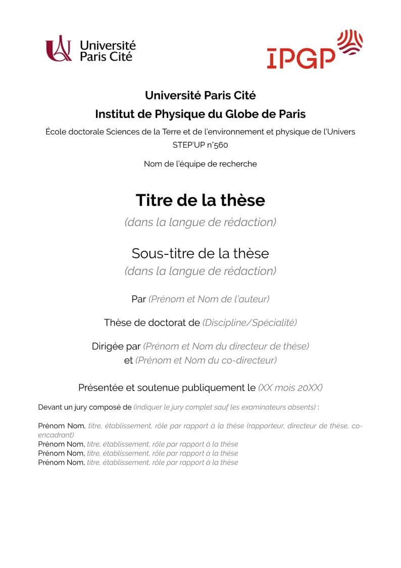 Couverture thèse IPGP avec logo 2022