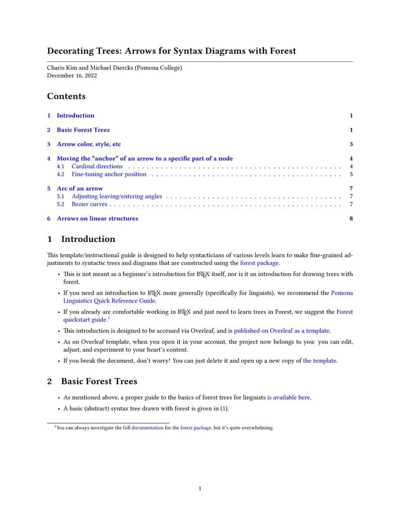 Arrows for Syntax Diagrams with Forest