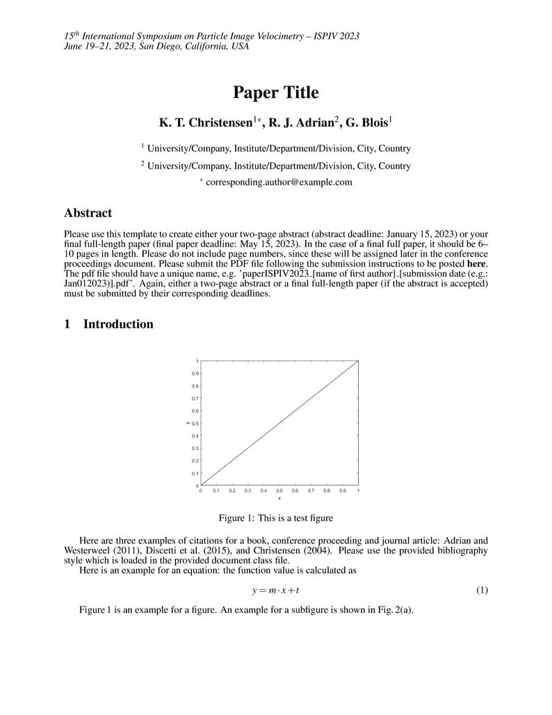 ISPIV2023_Template_Paper