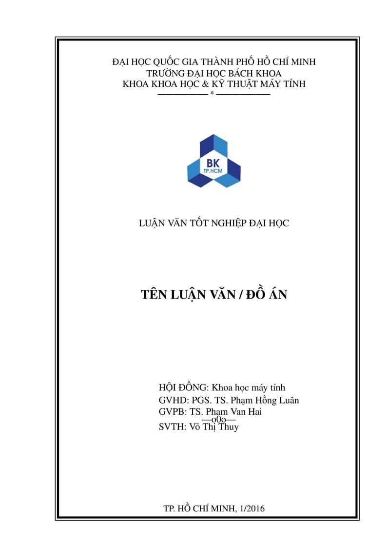 HCMUT Thesis/Dissertation Template