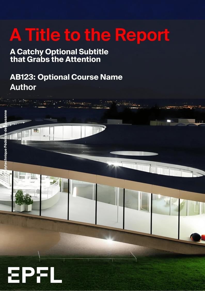 EPFL Report-Thesis Template